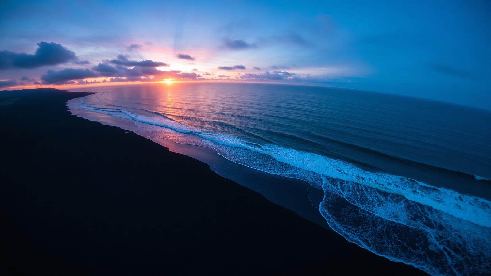 Aerial view of El Salvador's Pacific coastline