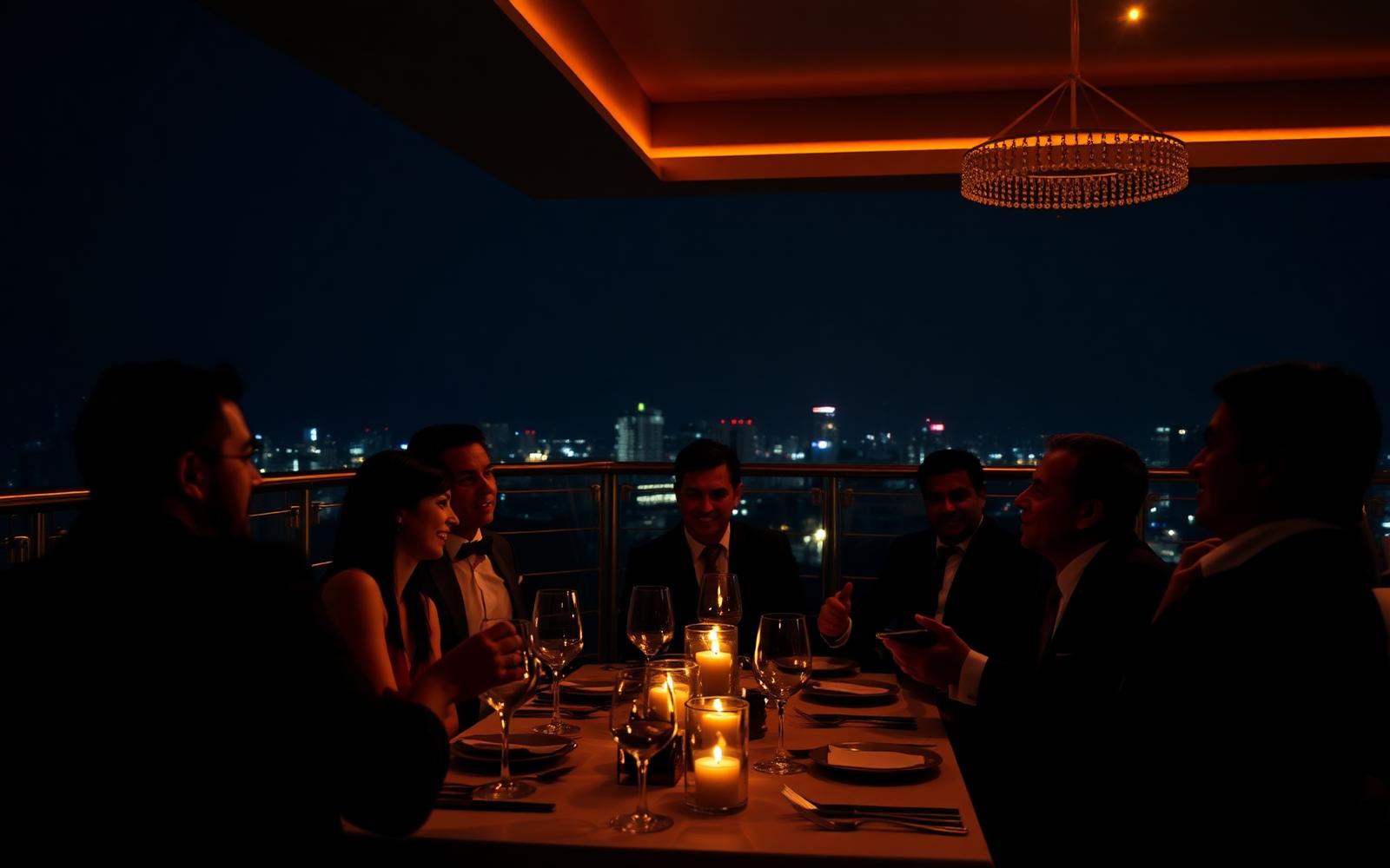 Private investor dinner setting